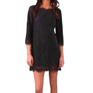 ✨️HP✨️Joie | Gorgeous Classic Black Lacy 3/4 Sleeve Cocktail Dress (SIZE S)